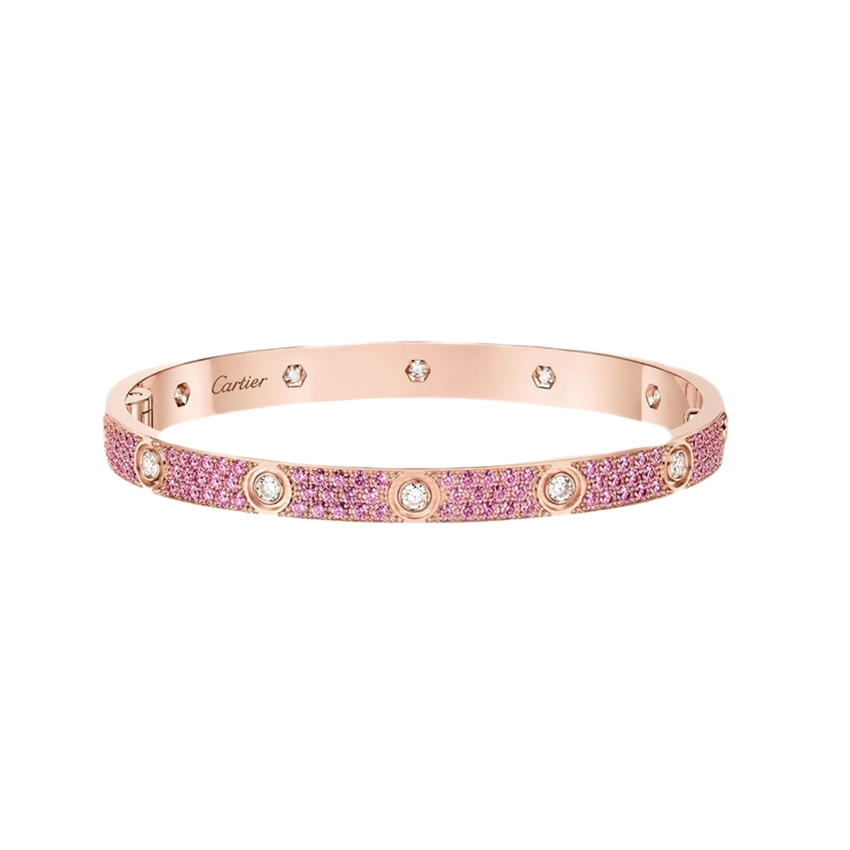 [Dream JURI]2026 PAVE GEMSTONE LOVE BRACELET 6.1MM 10 DIAMONDS