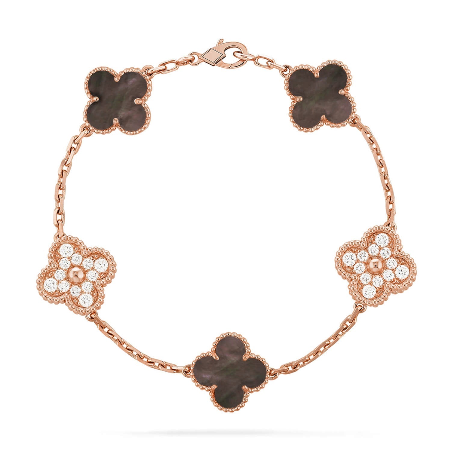 [Dream]New CLOVER 5 MOTIF GRAY MOP BRACELET COLLECTION