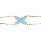 ¡®Dream¡¯JEUX BRACELET TURQUOISE PINK GOLD 1 DIAMOND