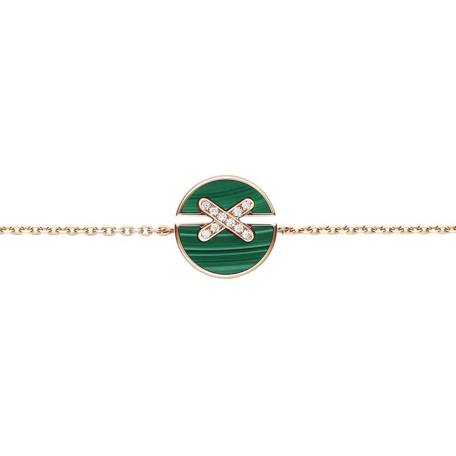 ¡®Dream¡¯ JEUX DE BRACELET MALACHIT ROSÉGOLD DIAMANTEN