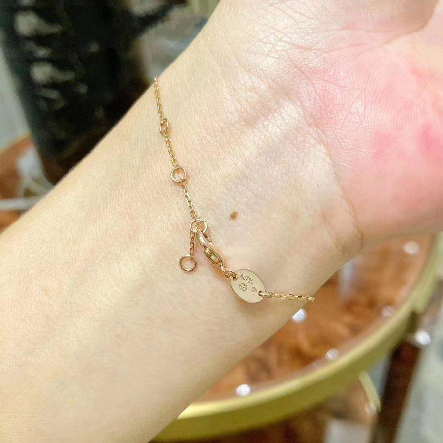 "Dream"-ARMBAND-SET, MOP, ROSÉGOLD, DIAMANTEN