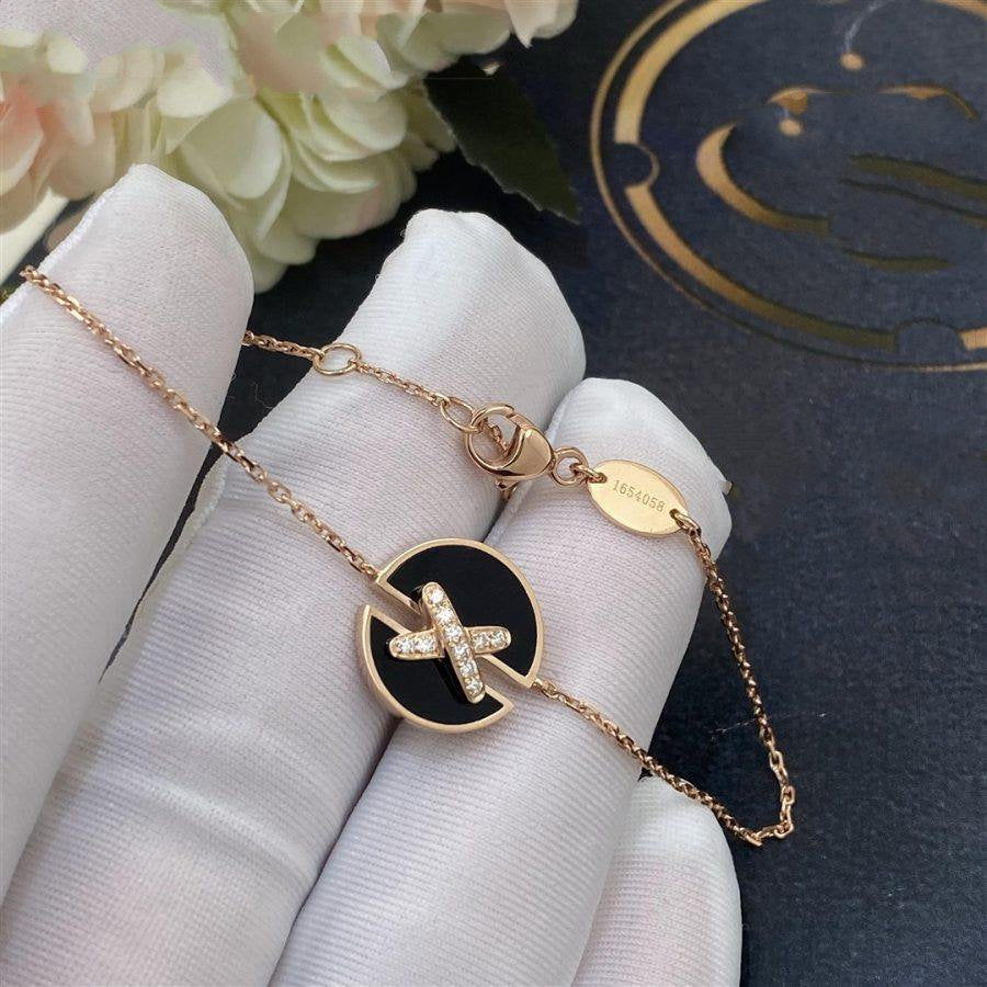 „Dream“ ARMBANDSET ONYX ROSÉGOLD DIAMANT