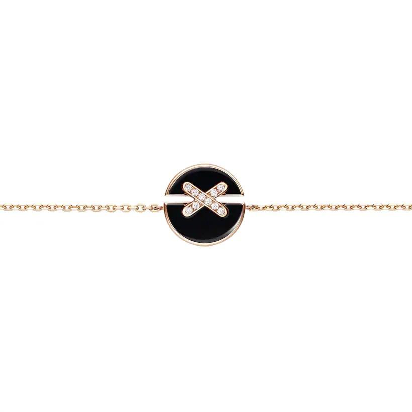 „Dream“ ARMBANDSET ONYX ROSÉGOLD DIAMANT