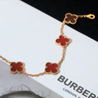 [Dream]New  CLOVER 5 MOTIF RED CORNELIAN BRACELET COLLECTION