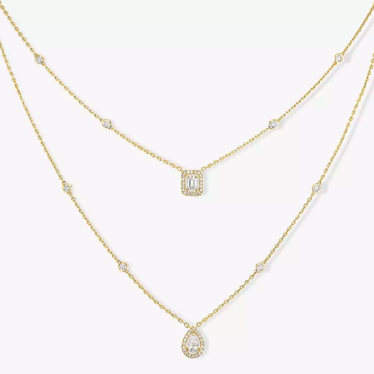 [Dream ]Diamond Necklace My Twin 2 Rows