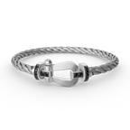 Armband "Dream"FORCE LARGE HORSESHOE aus Sterlingsilber mit schwarzen Diamanten