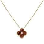 ¡®Dream¡¯CLOVER 15MM DIAMOND AND YELLOW TIGER'S EYE AGATE necklace