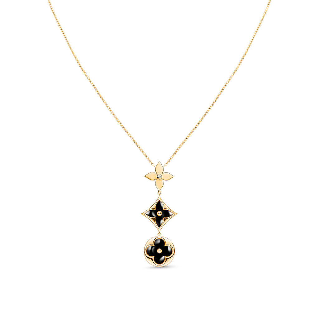 ¡®Dream¡¯STAR AND SUN ONYX PINK GOLD NECKLACE