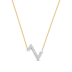 ¡®Dream¡¯VOLT SILVER DIAMOND PEDANT NECKLACE