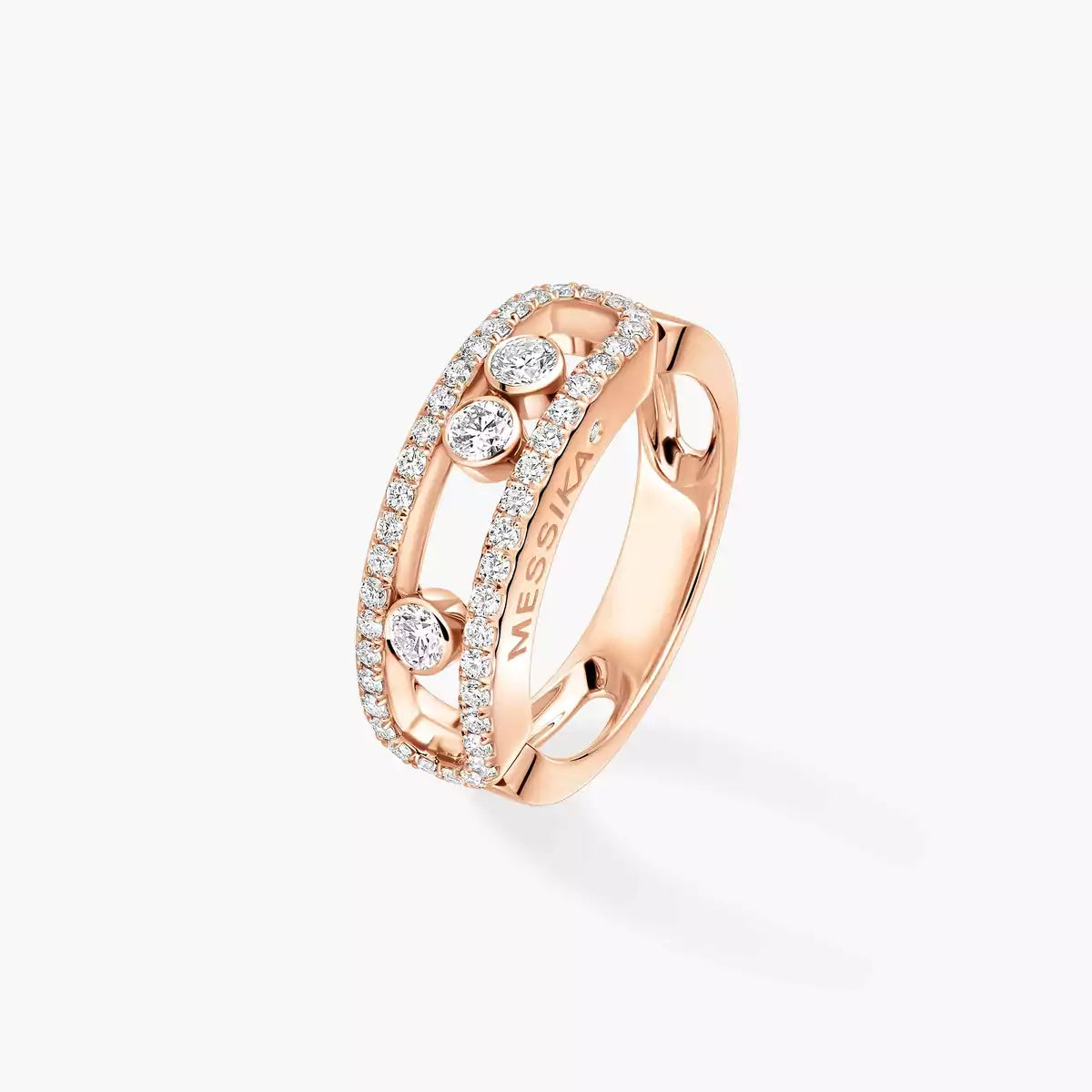 [Dream ] Move Gold Diamond Pave_ Ring