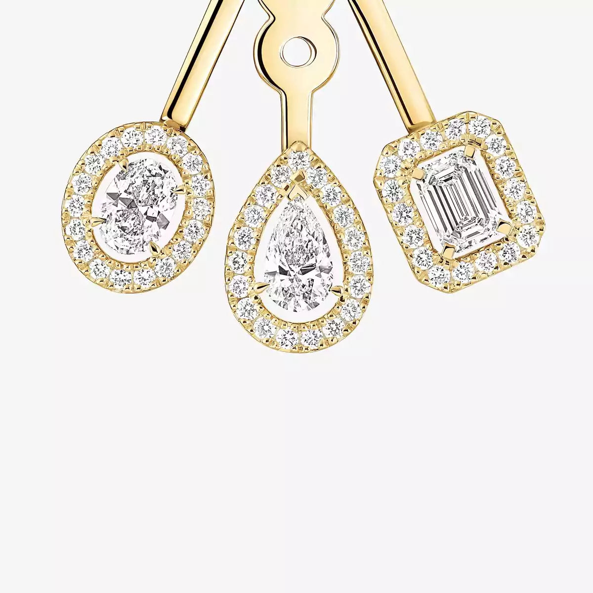 [Dream ] My Twin Trio  Diamond Earrings