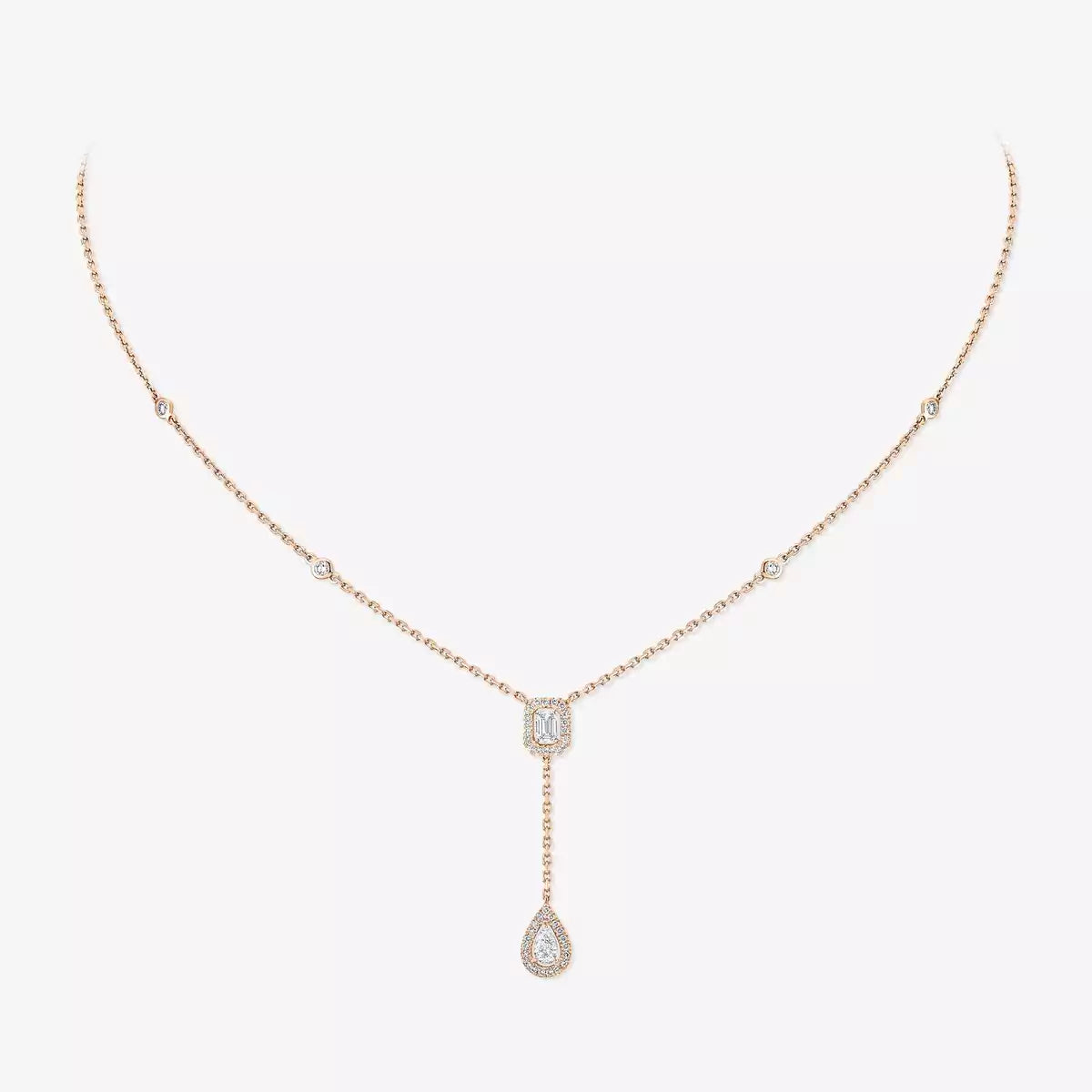 [Dream ]Gold Diamond Tie Necklace