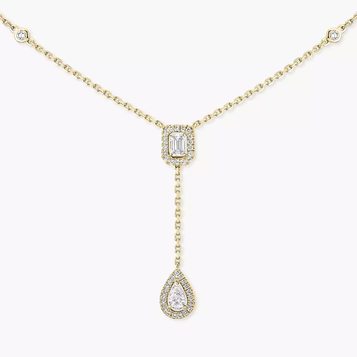 [Dream ]Gold Diamond Tie Necklace