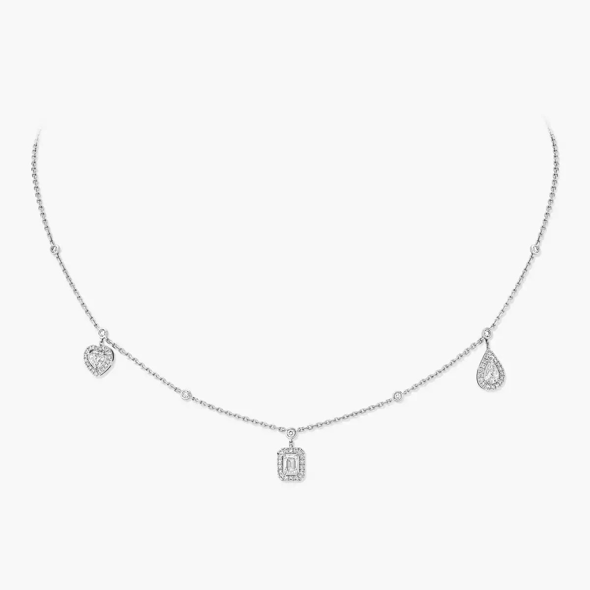 [Dream ]My Twin Diamond Necklace in Silver