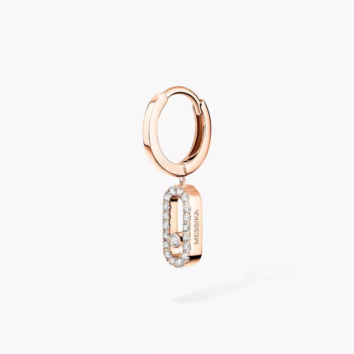 [Dream ]Move Uno Single Diamond Hoop Earring