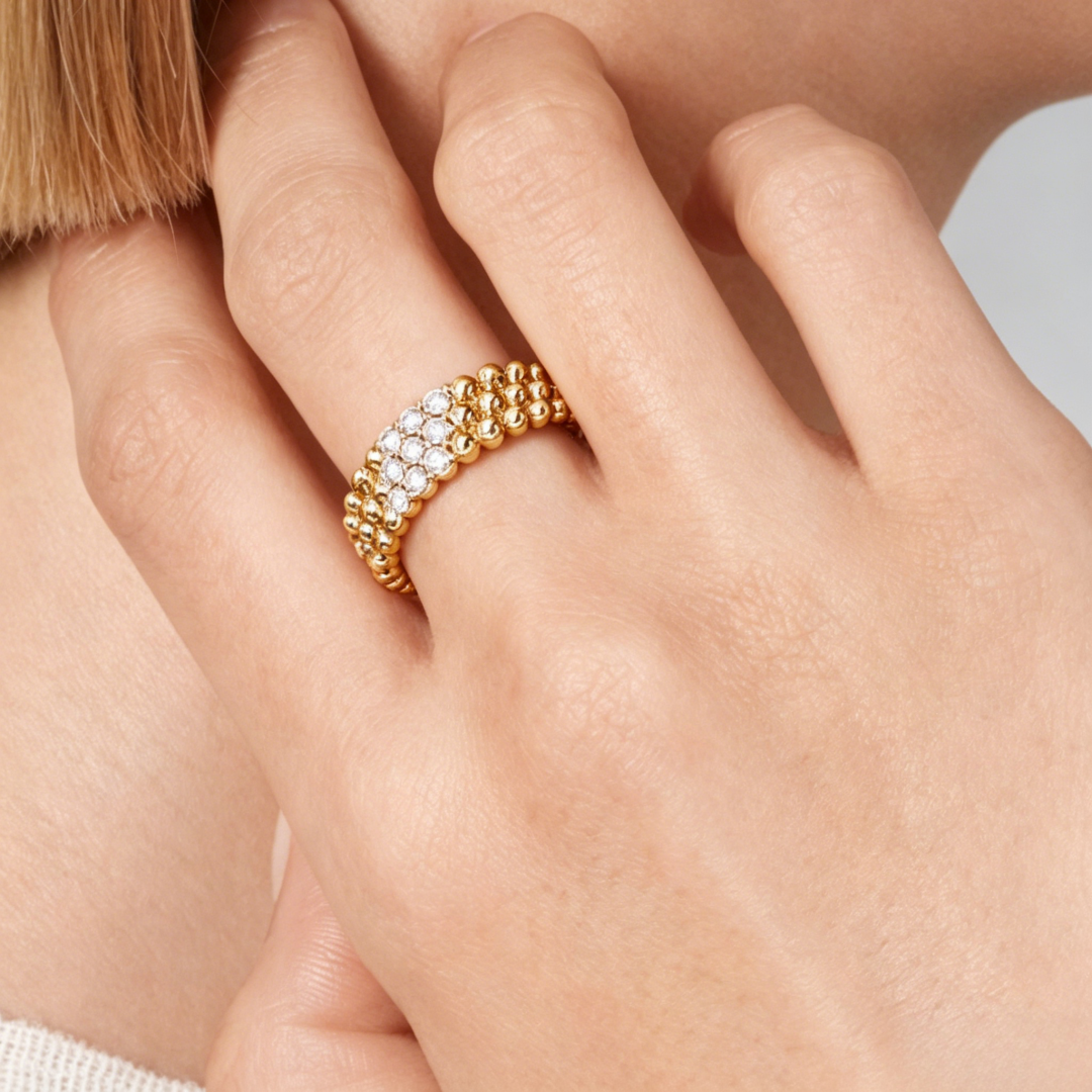[Dream JURI] THREE-ROW DIAMOND RING