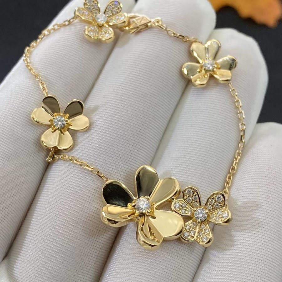¡®Dream¡¯FRIVOLE GOLD 5 FLOWERS BRACELET