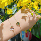 „Dream“ FRIVOLE GOLD FLOWER ROSA MALACHIT ARMBAND