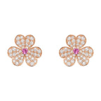 ¡®Dream¡¯FRIVOLE PINK GOLD FLOWER DIAMOND EARRINGS