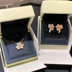 ¡®Dream¡¯FRIVOLE PINK GOLD FLOWER DIAMOND EARRINGS