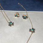 ¡®Dream¡¯FRIVOLE  FLOWER MALACHITE EARRINGS
