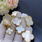 ¡®Dream¡¯CLOVER EARRINGS WHITE MOP 4 MOTIFS GOLD