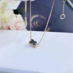 「ドリーム」クローバーオニキス一輪の花ブレスレット