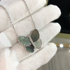 ¡®Dream¡¯LARGE BUTTERFLY SILVER PENDANT DIAMOND NECKLACE