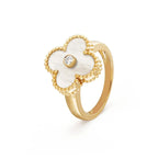 ¡®Dream¡¯CLOVER PINK MOP RING GOLD DIAMOND